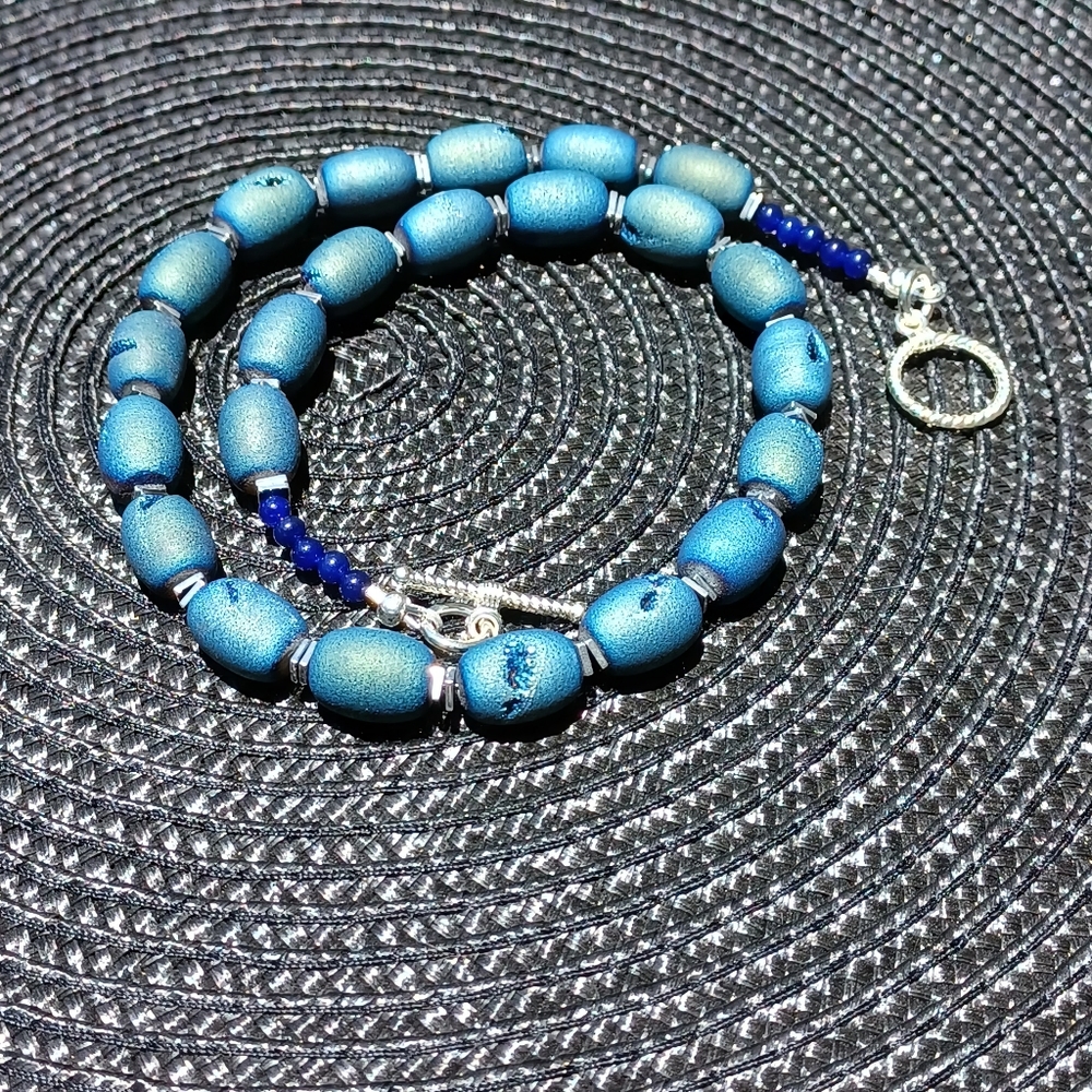 Necklace - Titanium Agate Druzy